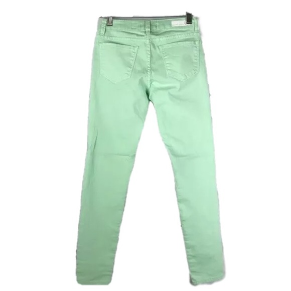 Light Green Sneak Peek Skinny Jeans Size 1 Juniors - Picture 3 of 9